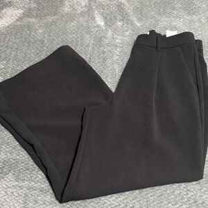 Abercrombie & Fitch Black Wide-Leg Dress Pants
